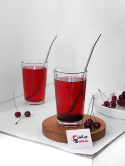 قاشق شربت خوری  نی دار استیل مجموعه 6 عددی