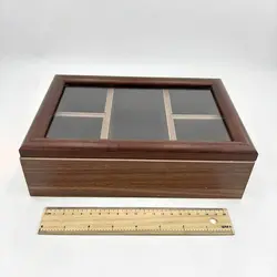 جعبه تی بگ چوبی 5 خانه