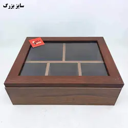 جعبه تی بگ چوبی 5 خانه