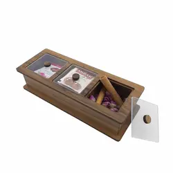 جعبه تی بگ و تنقلات 3 خانه