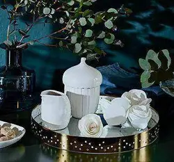 قندان سرامیکی طرح بلوط