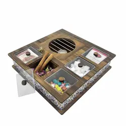 جعبه تی بگ و تنقلات طرح مربع وارمر دار