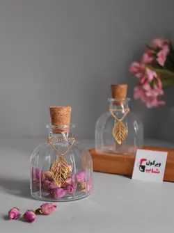 بانکه زعفران و هل با درب چوب پنبه