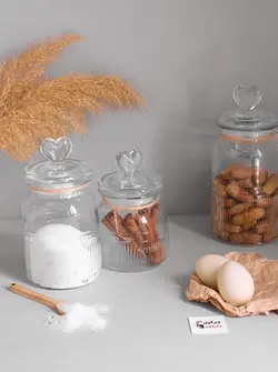 بانکه شیشه بلور درب  قلبی مایا