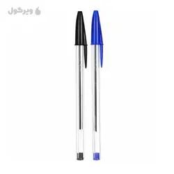 خودکار بیک مدل کریستال اورجینال کد BB02 بسته 2 عددیbik pen 2