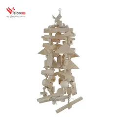 اسباب بازی چوبی کاسکو و پرندگان کد 2062 بی رنگ (نچرال)