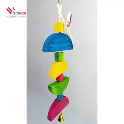 اسباب بازی پرندگان - خرید بازی چوبی پرنده مدل 3014 (رنگ خوراکی)