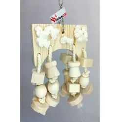 اسباب بازی چوبی پرنده - بدون رنگ - بازی چوبی طوطی کد 2096