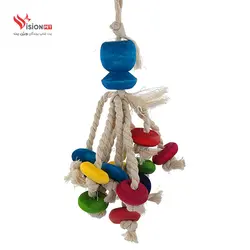 اسباب بازی طوطی مدل 3064 مناسب طوطی عروس ، ملنگو و ... (رنگ خوراکی)
