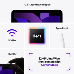 تبلت اپل مدل2022 iPad Air 5th generation Wi-Fi ظرفیت 256 گیگابایت(گارانتی شرکتی)