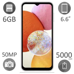 گوشی موبايل سامسونگ مدل A14 ظرفیت 128 گیگابایت رم 6 گیگ دو سیم کارت