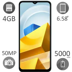 گوشی موبایل شیائومی مدل Poco M5 ظرفیت 128 گیگابایت رم 4 گیگ دو سیم کارت