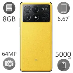گوشی موبایل شیائومی مدل Poco X6 Pro ظرفیت 256 گیگابایت رم 8 گیگ دو سیم کارت 5G