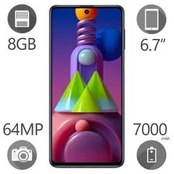 گوشی موبایل سامسونگ مدل Galaxy M51 ظرفیت 128 گیگابایت رم 8 گیگ دو سیم‌کارت