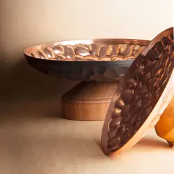 شیرینی خوری و میوه خوری مسی مدرن