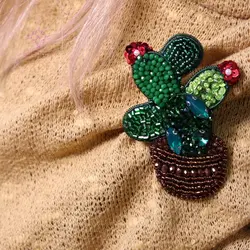 سنجاق ‏سینه طرح کاکتوس