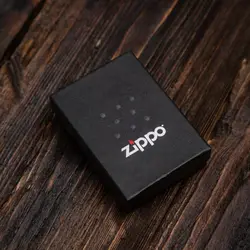 فندک Zippo اورجینال مشکی آسفالتی با قابلیت حک اسم