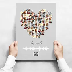 تابلو کلاژ طرح قلب