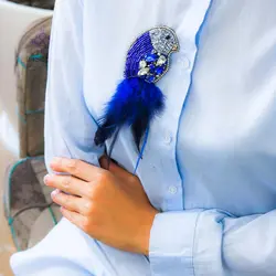 سنجاق ‏سینه طرح پرنده آبی
