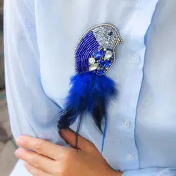سنجاق ‏سینه طرح پرنده آبی