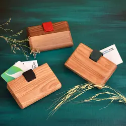 ست ‏کیف ‏کارت ‏و ‏جاکلیدی چوبی