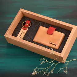 ست ‏کیف ‏کارت ‏و ‏جاکلیدی چوبی