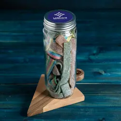 شیشه بزرگ پاستیل نواری