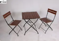 میز و صندلی تاشو آرام ست دونفره