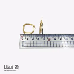 گوشواره حلقه ای طلا با آویز گل کد E3864