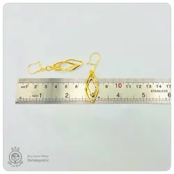 گوشواره طلا آویز طرح لوزی 3 کد E2830