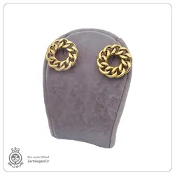 گوشواره میخی طرح کارتیه گرد کد E3858