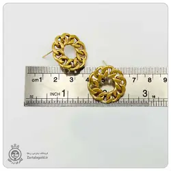 گوشواره میخی طرح کارتیه گرد کد E3858