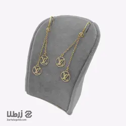 گوشواره طلا آویز طرح لویی ویتون کد E6621