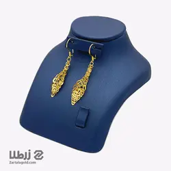 گوشواره آویز طلا طرح پولک آینه ای کد E6599