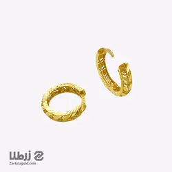 گوشواره حلقه ای طلا طرح گرد هاگی کد E3857