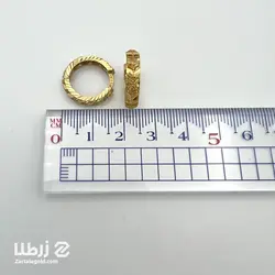 گوشواره حلقه ای طلا طرح گرد هاگی کد E3857