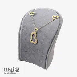 نیم ست طلا طرح قلب حالت دار کد NS1219