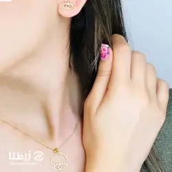 نیم ست طلا طرح چشم کد NS4036