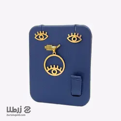 نیم ست طلا طرح چشم کد NS4036