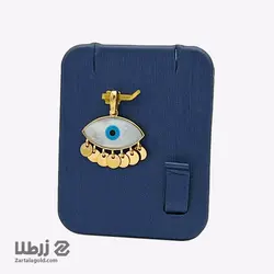 پلاک طلا طرح چشم با پولک 7تایی کد P4067