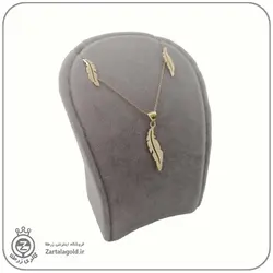 نیم ست طلا طرح پر 1