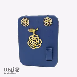 نیم ست طلا طرح گل کد NS801