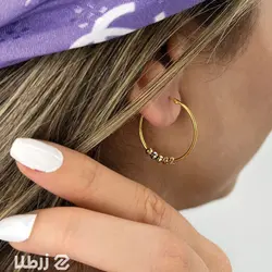 گوشواره حلقه ای گوی البرنادو سایز متوسط کد E3874