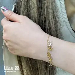 دستبند طلا طرح لیزر لویی ویتون کد B1868