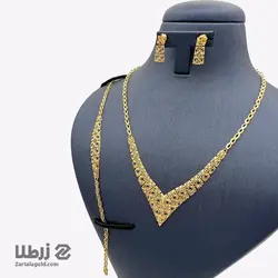 سرویس طلا طرح تراش دار مدل هفتی کد NS2061