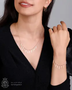 نیم ست طلا طرح هندسی 4