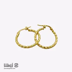 گوشواره حلقه ای طرح دار کد E2593