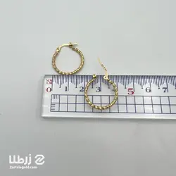 گوشواره حلقه ای طرح دار کد E2593