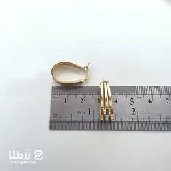 گوشواره حلقه ای ناپل حلالی دو رنگ کد E2589