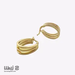 گوشواره حلقه ای ناپل حلالی کوچک تک رنگ کد E2588